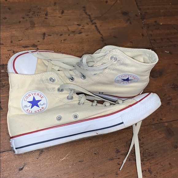 light yellow high top converse